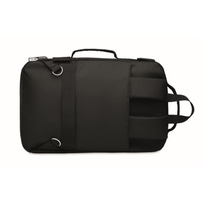 Mochila portátil con asa acolchada y bolsillo lateral